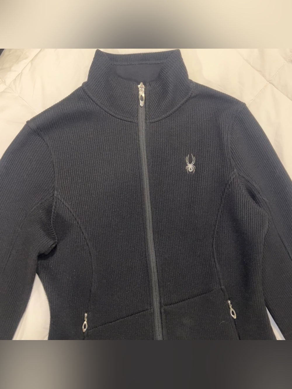 Spyder Men's Navy-Black Full-Zip Knit Jacket